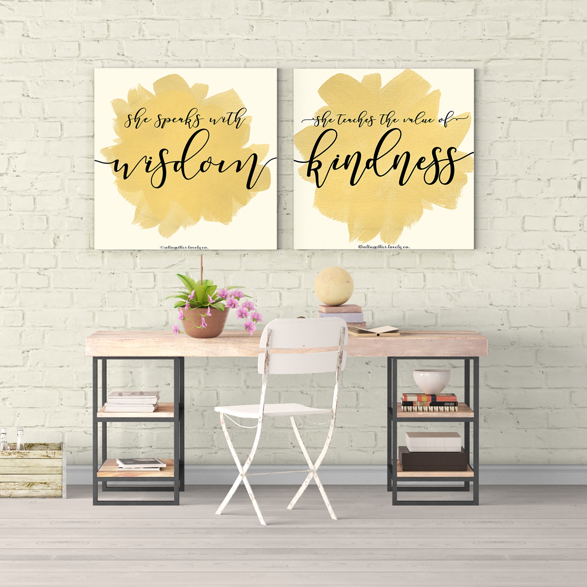 She Teaches Kindness Canvas Print