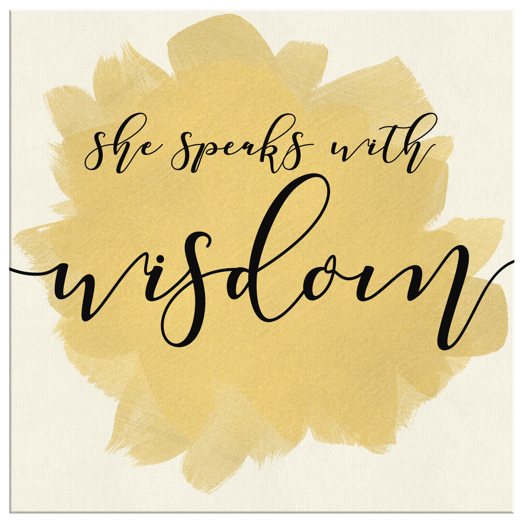 She Speaks with Wisdom Canvas Print