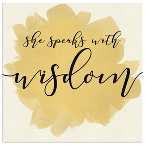 She Speaks with Wisdom Canvas Print